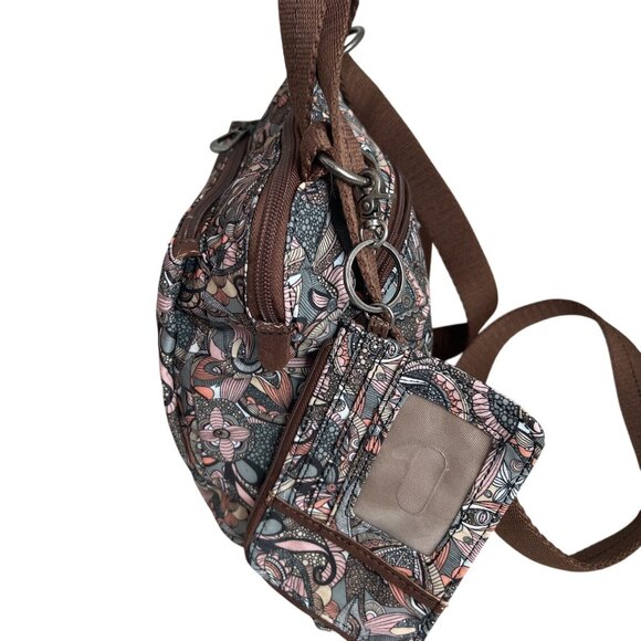 Sakroots Womens Convertible Mini Backpack Sling Bag With ID Wristlet Repreve Fab - Picture 2 of 14